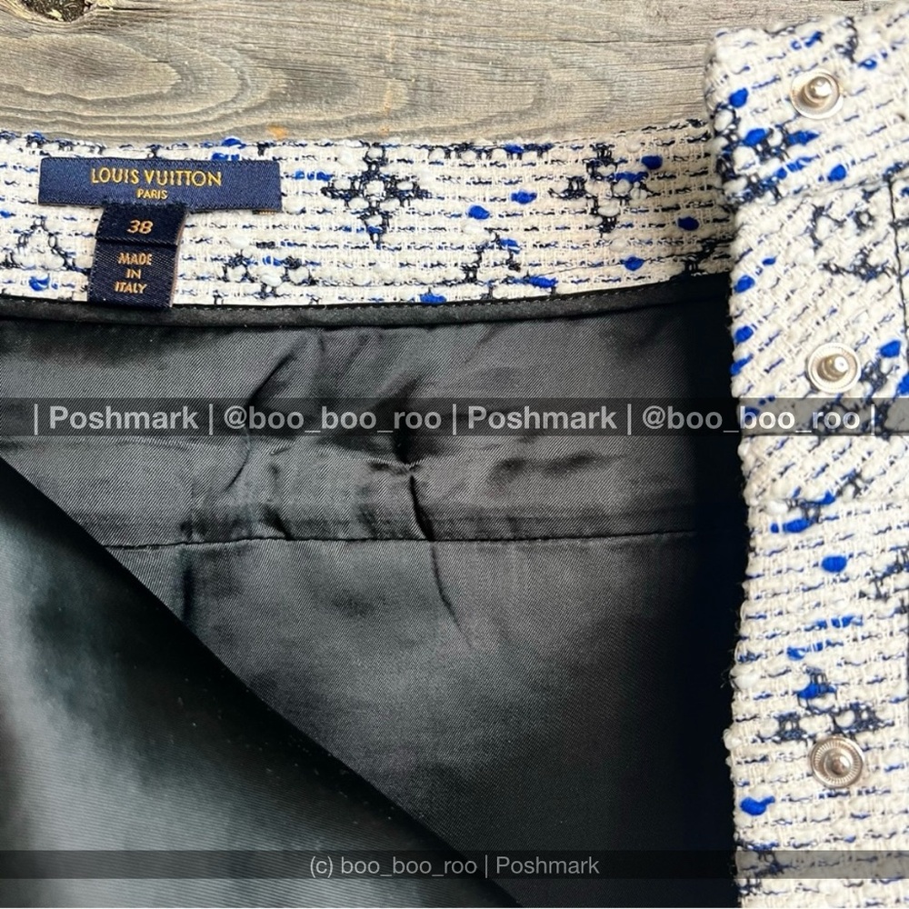 Louis Vuitton Monogram Logo Print, Mini Skirt, Ready-to-Wear, white & blue - Picture 5 of 15